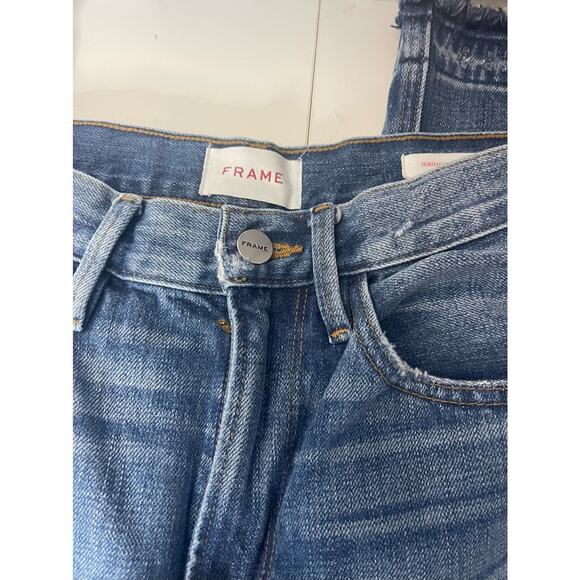 Frame Denim Heritage Le Piper Rips Crop Straight Jean 26 - Picture 3 of 9